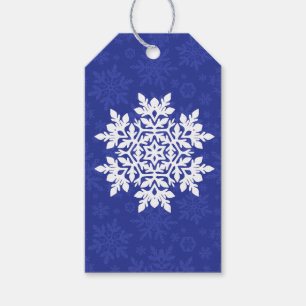 Elegante Schneeflocke (Mitternacht) Geschenkanhäng Geschenkanhänger