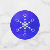 Elegante Schneeflocken am königsblauen Tisch Confe Konfetti (Klein Vorderseite)