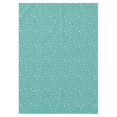 Elegante Schneeflocken auf Aquamarin Tischdecke (Vorderseite)