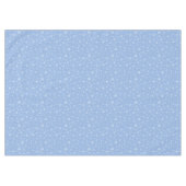 Elegante Schneeflocken auf hellblauem Tablecloth Tischdecke (Vorderseite (Horizontal))