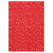 Elegante Schneeflocken auf Rot Tischdecke (Vorderseite)