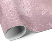 Elegante Schneeflocken aus Rosa-Gold Geschenkpapier (Rolleneckpunkt)