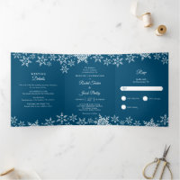 Elegante Schneeflocken Dunkle Blaue Marine Winterh