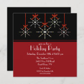Elegante Schneeflocken Einladung (Vorne/Hinten)