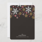 Elegante Schneeflocken Einladung zur Party (Rückseite)