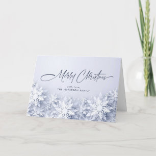 Elegante Schneeflocken Firmen-Weihnachtsgruß Feiertagskarte