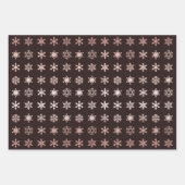 Elegante Schneeflocken gemustert Geschenkpapier Set (Vorderseite 3)