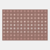 Elegante Schneeflocken gemustert Geschenkpapier Set (Vorderseite 2)
