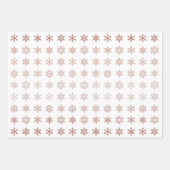 Elegante Schneeflocken gemustert Geschenkpapier Set (Vorderseite)