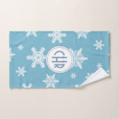Elegante Schneeflocken im Hintergrund Badhandtuch Set (Handtuch)