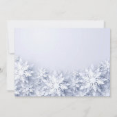 Elegante Schneeflocken PARTY Einladung (Rückseite)