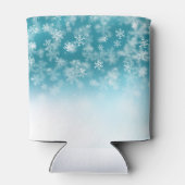 Elegante Schneeflocken Personalisiert | Can Cooler Dosenkühler (Rückseite)