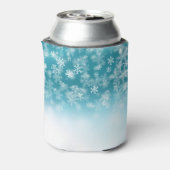 Elegante Schneeflocken Personalisiert | Can Cooler Dosenkühler (Kanne Rückseite)