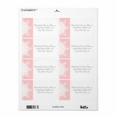 Elegante Schneeflocken pink, weiße Winterhochzeit (Vorne)