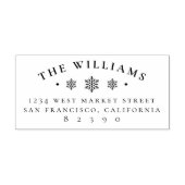 Elegante Schneeflocken Rücksendeadresse Gummistempel (Prägung)