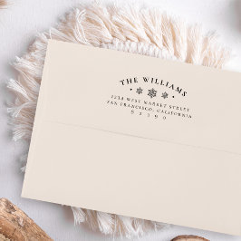 Elegante Schneeflocken Rücksendeadresse Permastempel