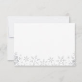 Elegante Schneeflocken Silver Christmas RSVP Karte (Rückseite)