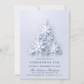 Elegante Schneeflocken Tree Holiday CHRISTMAS PART Einladung (Vorderseite)