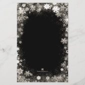 Elegante Schneeflocken Weihnachten Einladungen (Rückseite)