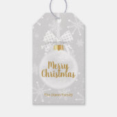 Elegante Schneeflocken Weihnachten Geschenkanhänger (Vorderseite)