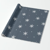 Elegante Schneeflocken Weihnachten Geschenkpapier (Ungerollt)