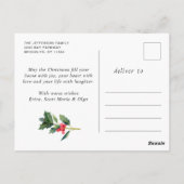 Elegante Schneeflocken Weihnachten Weihnachten Gru Postkarte (Rückseite)