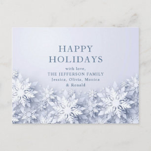 Elegante Schneeflocken Weihnachten Weihnachten Gru Postkarte