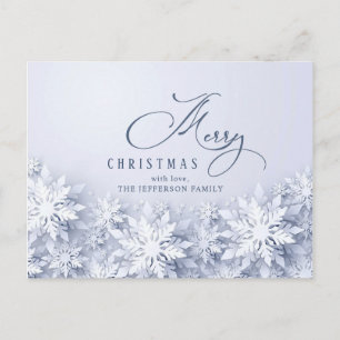 Elegante Schneeflocken Weihnachten Weihnachten Gru Postkarte
