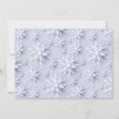 Elegante Schneeflocken Weihnachtsfest Einladung (Rückseite)