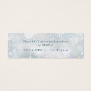 Elegante Schneeflocken Winter Hochzeitswebsite RSV