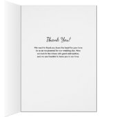 Elegante Schneeflocken Winterhochzeit Dankeschön K (Innen (Rechts))