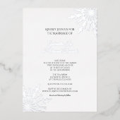 Elegante Schneeflocken Winterhochzeit Folieneinladung (Vorderseite)
