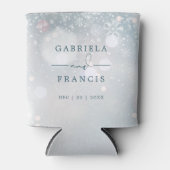 Elegante Schneeflocken Winterwonderland Hochzeit Dosenkühler (Vorderseite)