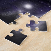 Elegante Schneeszene Stille Nacht Puzzle (Seite)