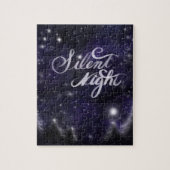 Elegante Schneeszene Stille Nacht Puzzle (Vertikal)