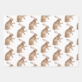 Elegante Schneewinters Animals Red Fox Hare Doe De Geschenkpapier Set (Vorderseite 2)