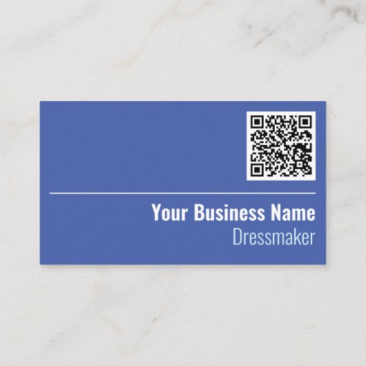 Elegante Schneiderin Näherin QR-Code Geschäftskart Visitenkarte (Rückseite)