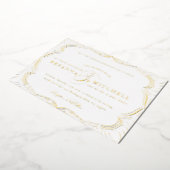 Elegante Schnörkel Formal Wedding Gold Folieneinladung (Gedreht)