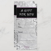 Elegante Schnörkel Geschenkgutschein Salon & Welln (Vorne/Hinten)