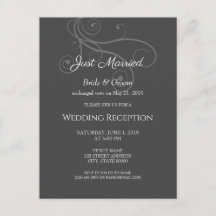 Elegante Schnörkel Hochzeitsempfang entfaltet