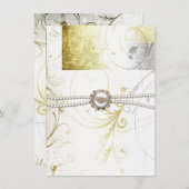 Elegante Schnörkel Probe Abendessen Einladung (Vorne/Hinten)