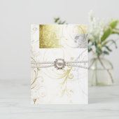 Elegante Schnörkel Probe Abendessen Einladung (Stehend Vorderseite)