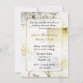 Elegante Schnörkel Probe Abendessen Einladung (Rückseite)