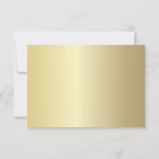 Elegante Schokolade Braun & Gold Blumenhochzeit Save The Date (Rückseite)