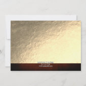 Elegante Schokolade/Goldene Geburtstagsparty Einladung (Rückseite)