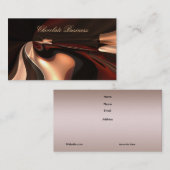 Elegante Schokolade Swirl Creme Brown Profil Visitenkarte (Vorne/Hinten)
