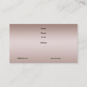 Elegante Schokolade Swirl Creme Brown Profil Visitenkarte (Rückseite)