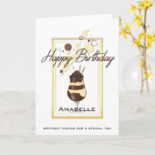 Elegante Schokolade Vanilla Drink Geburtstag Karte (Gelbe Blume)