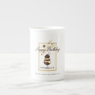 Elegante Schokolade Vanilla Drink Geburtstag Porzellantasse