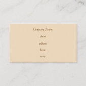 Elegante Schokolade-Visitenkarte Visitenkarte (Rückseite)